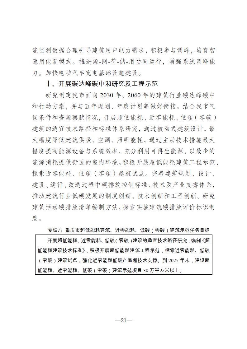 【重庆】关于印发《重庆市绿色建筑“十四五”规划》的通知-2025年100%绿建
