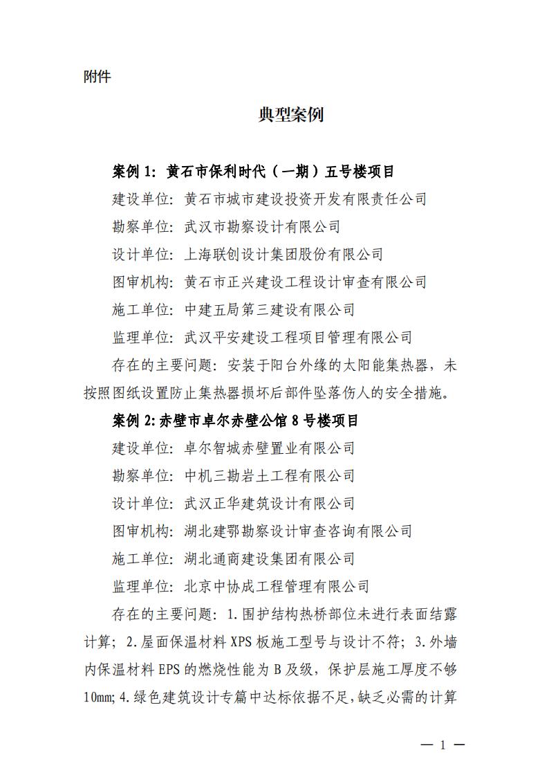 【湖北省】2021年度建筑节能工作检查通报