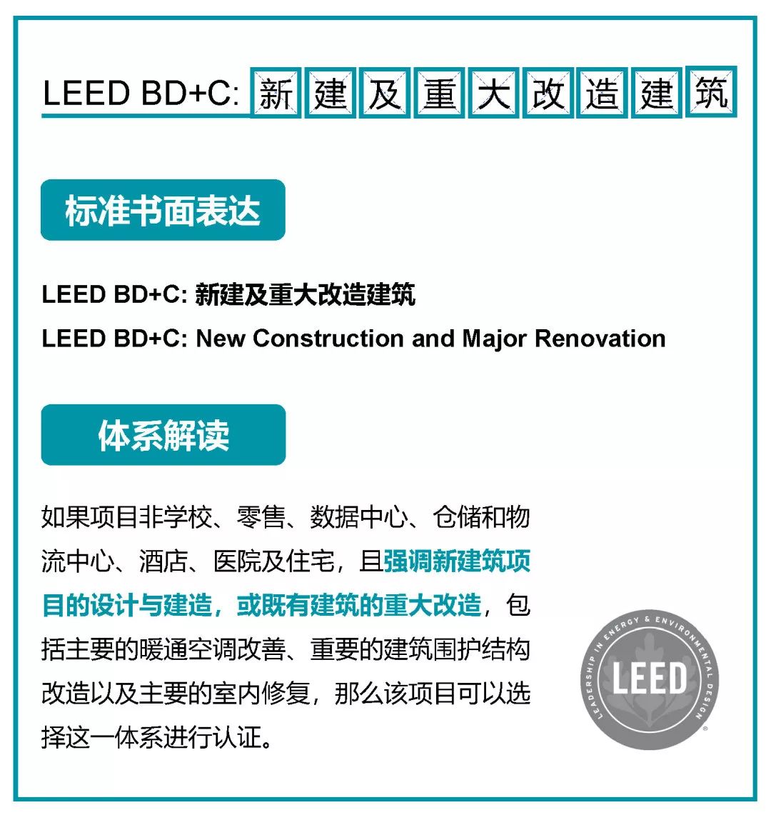 一文看懂LEED所有认证体系 ｜ 知书达LEED