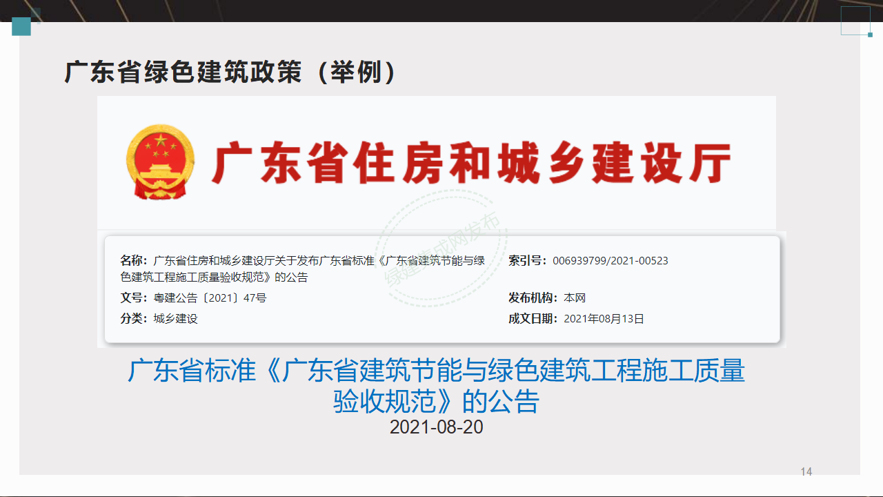 【5-6】绿建基本知识及相关政策-PPT（讲座专用）
