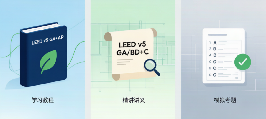 LEED v5(GA+AP BD+C)全套备考资源——学习教程、精讲讲义与模拟考题现已开放 LEED v5(GA+AP BD+C)全套备考资源——学习教程、精讲讲义与模拟考题现已开放